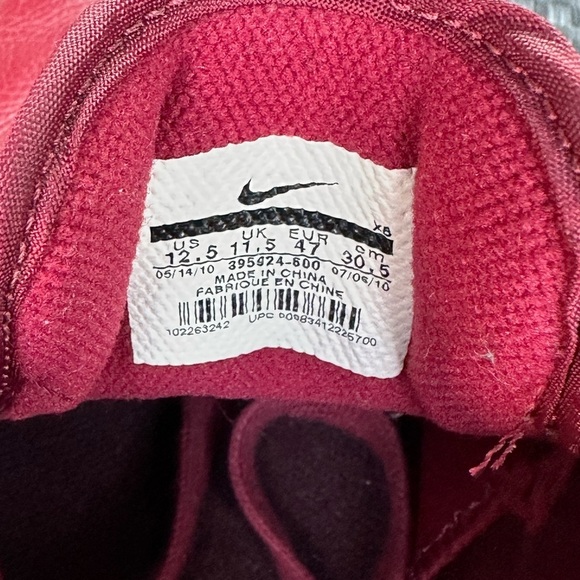 Nike Pepper Low BEAUTIFUL & RARE Men's Size 12.5 Excellent Condition Red Leather - Picture 2 of 6